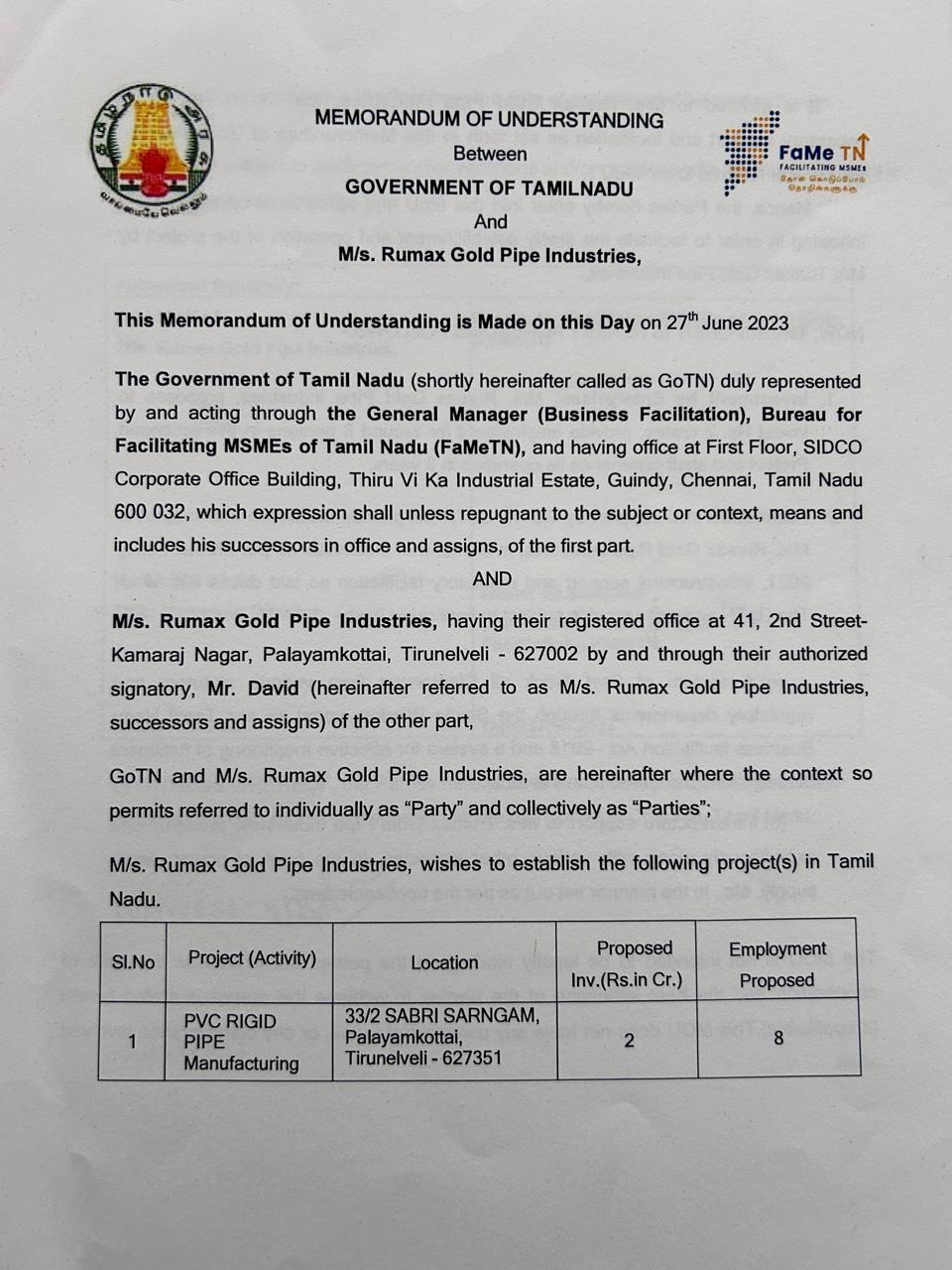 MOU Signing Ceremony